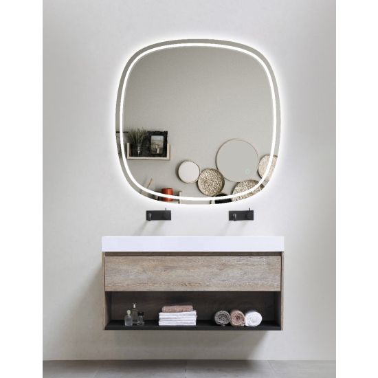 Edge Rounded Acrylic Rounded Edge Acrylic LED Mirror – BCP Interiors
