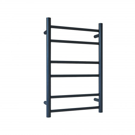 Heated Towel Rail 6 Round Tubes - Matte Black