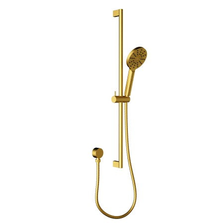 Cora Round Sliding Shower Set - Brushed Gold